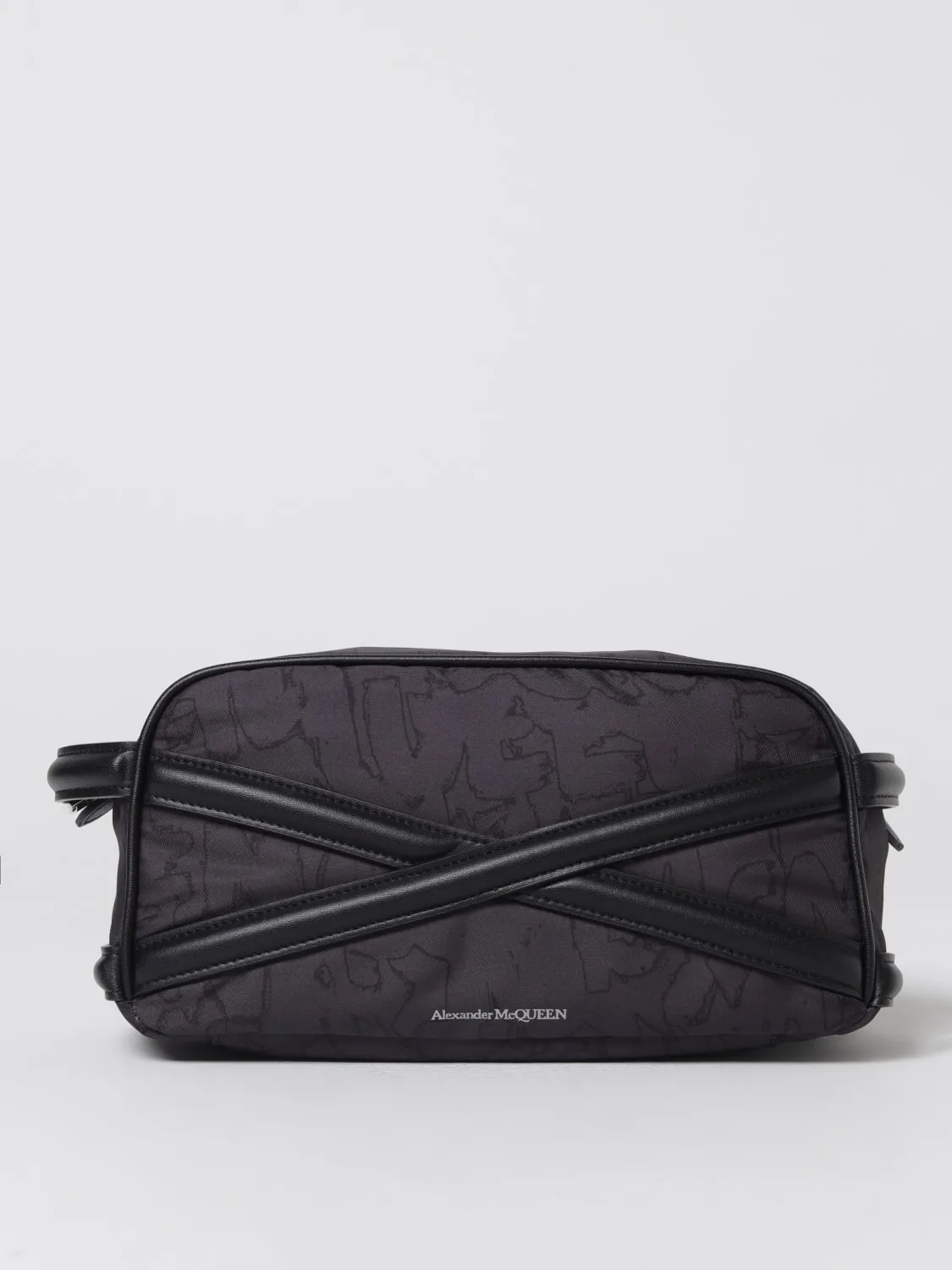 Beauty case McQueen in nylon e pelle