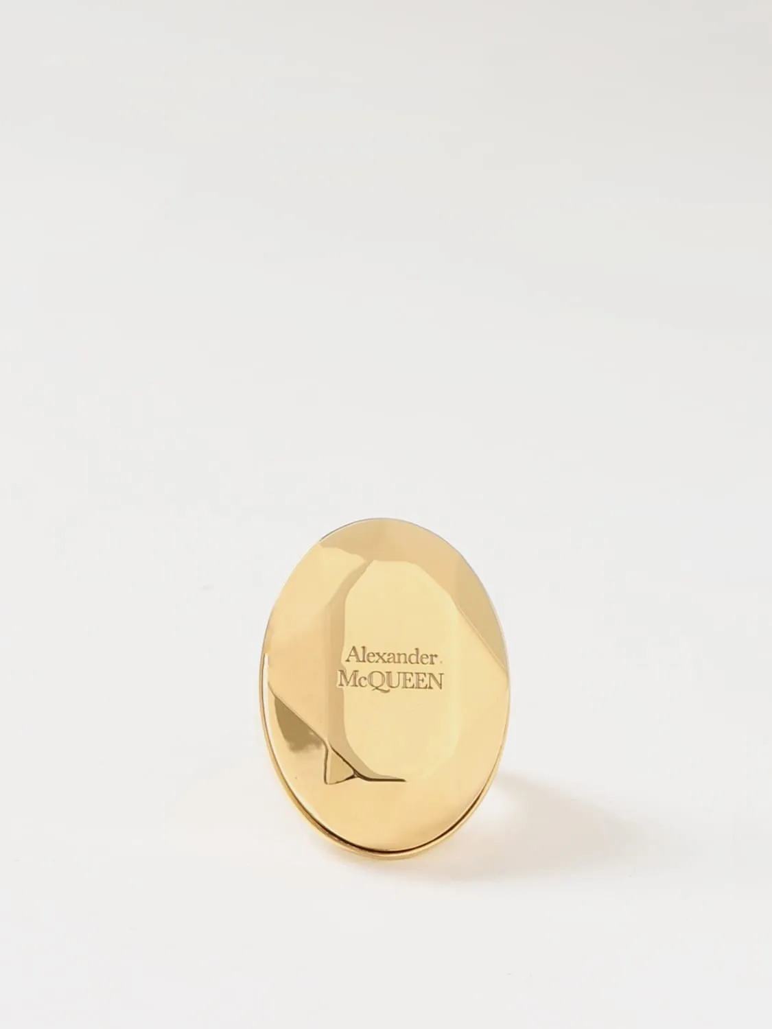 Anello The Faceted McQueen in ottone