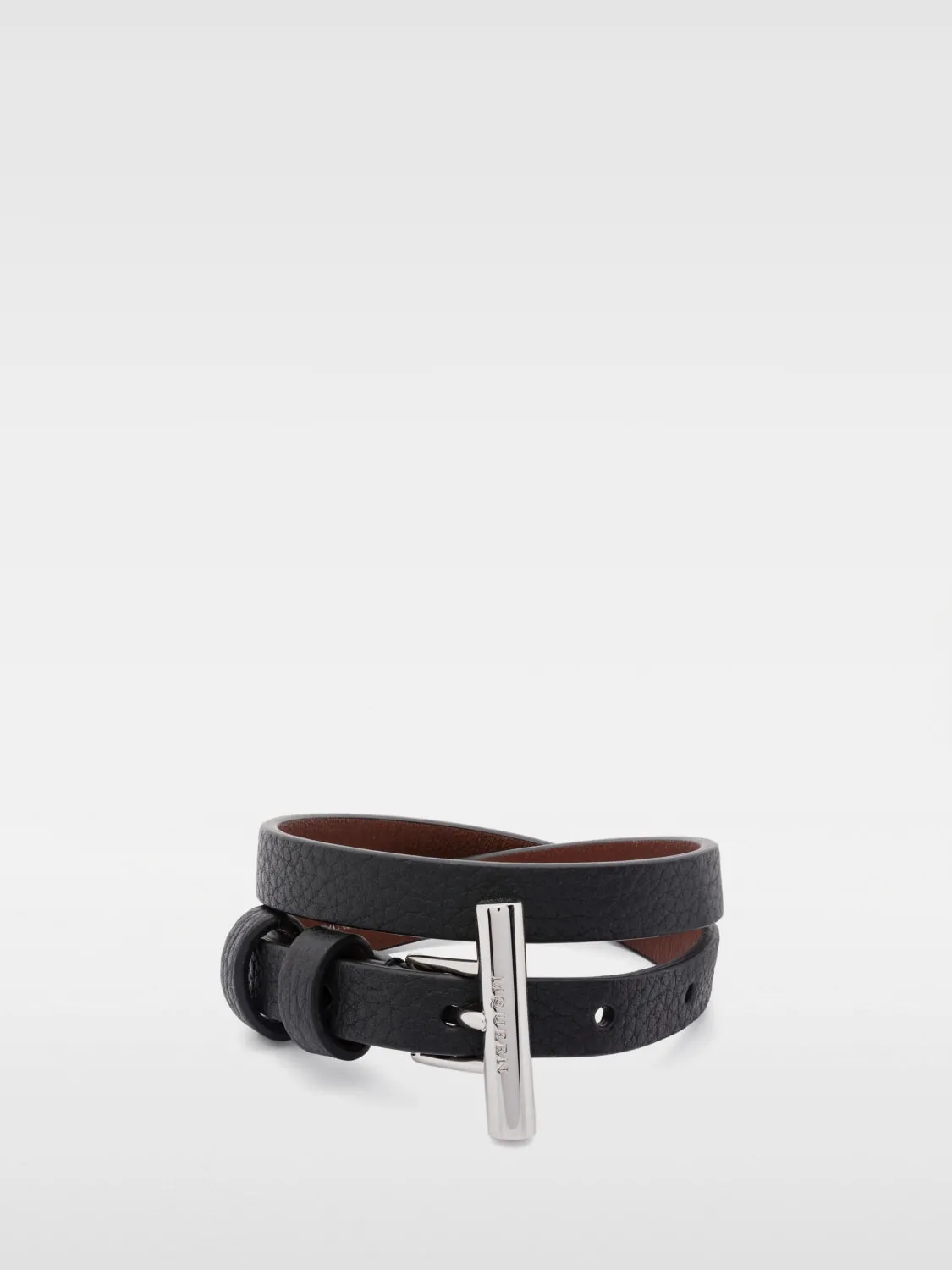 Bracciale McQueen in pelle a grana