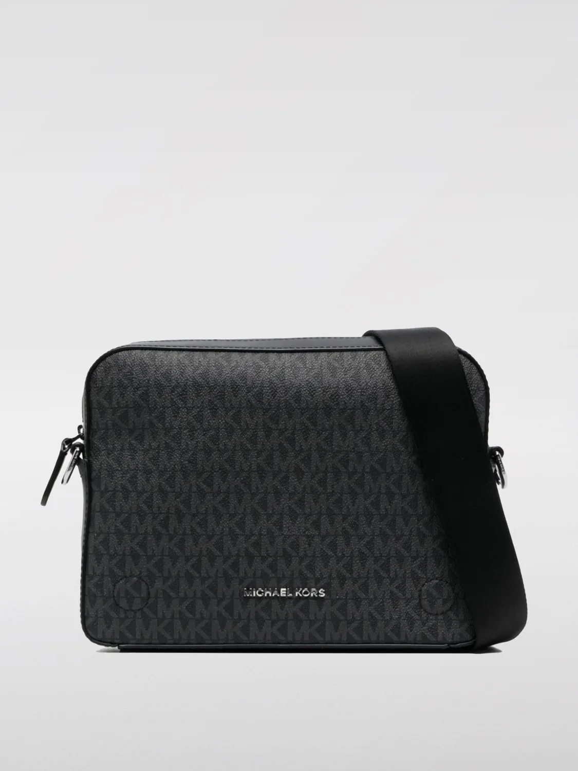 Borsa Michael Kors in cotone spalmato a grana opaca con monogram MK all over