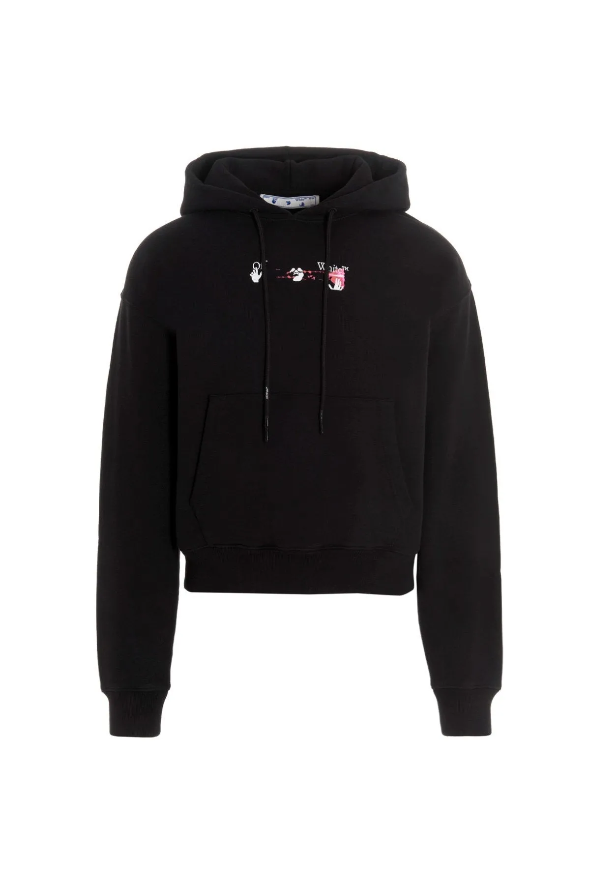 Felpa con cappuccio stampa logo acrylic