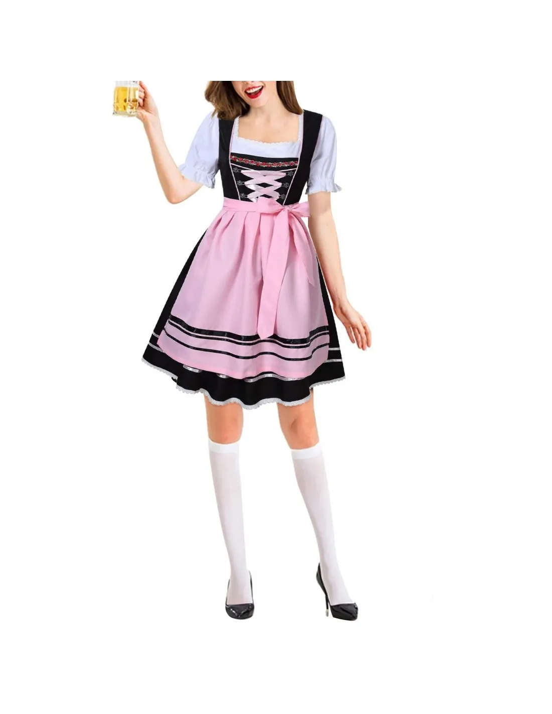 Vestito da Oktoberfest Cameriera Vestito da festa Donne Tedesco Bavarese Beer Wench Carnevale Costume di Halloween Completi Set