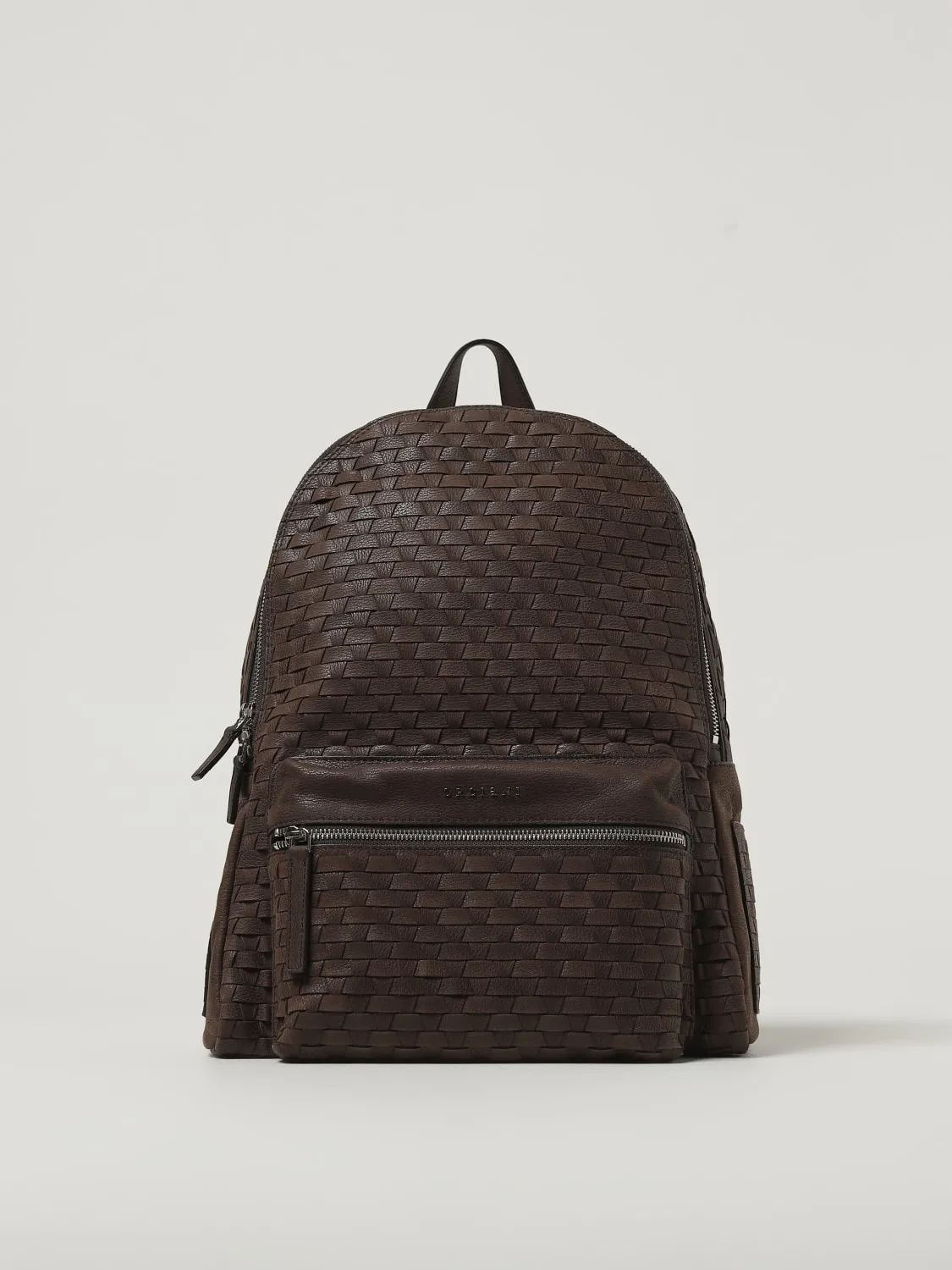 Zaino Chevrette Woven Orciani in pelle intrecciata