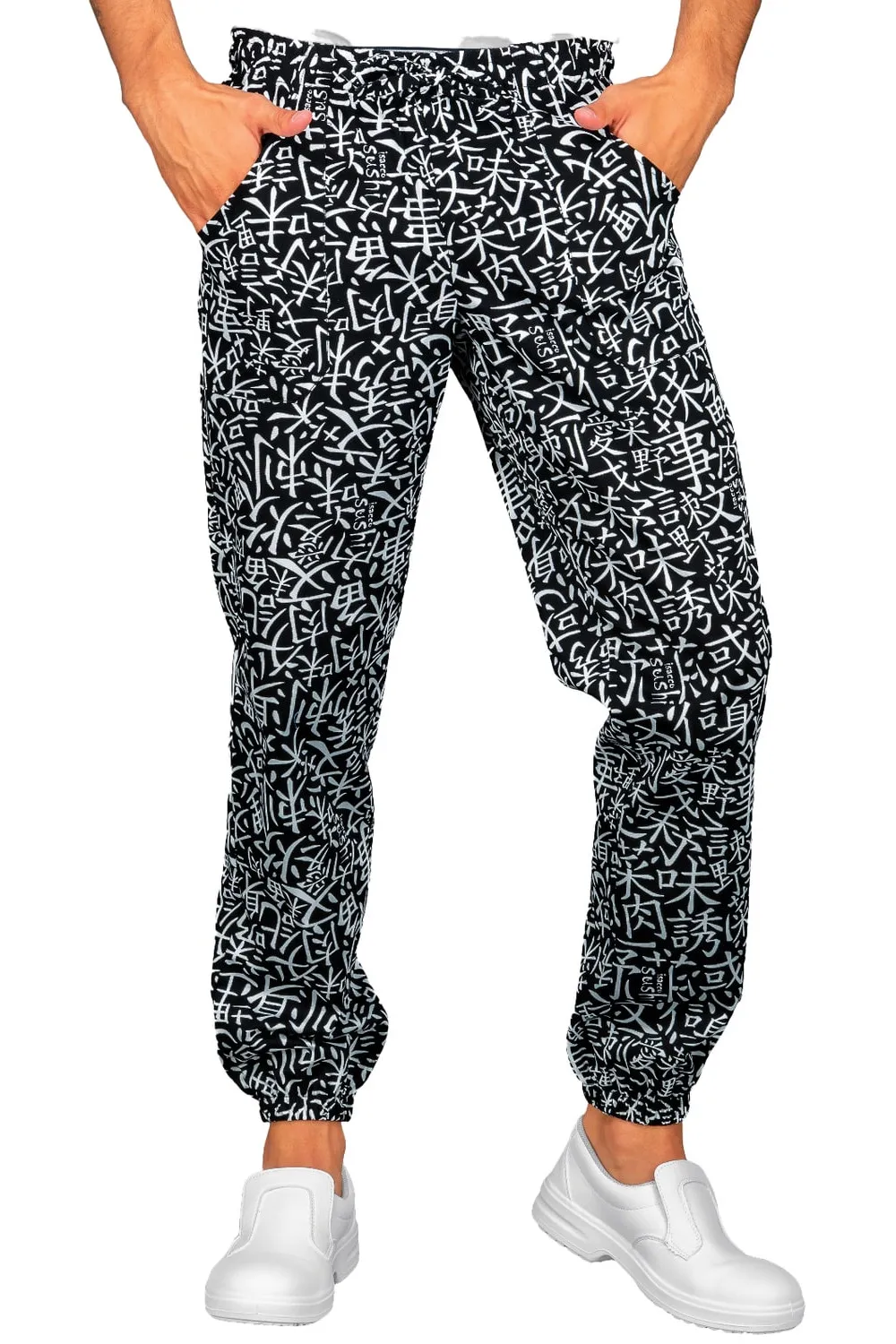 Pantaloni Da cuoco In Cotone Gr. 190 Fantasia Sushi