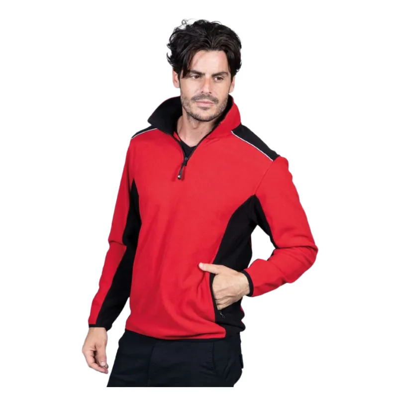 Pile Bicolore Mezza Zip Gr. 280 Da Lavoro New Riga