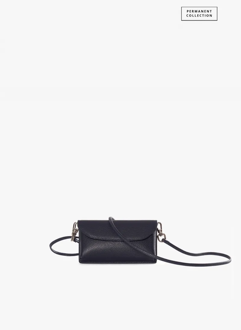 Portacellulare in pelle blu