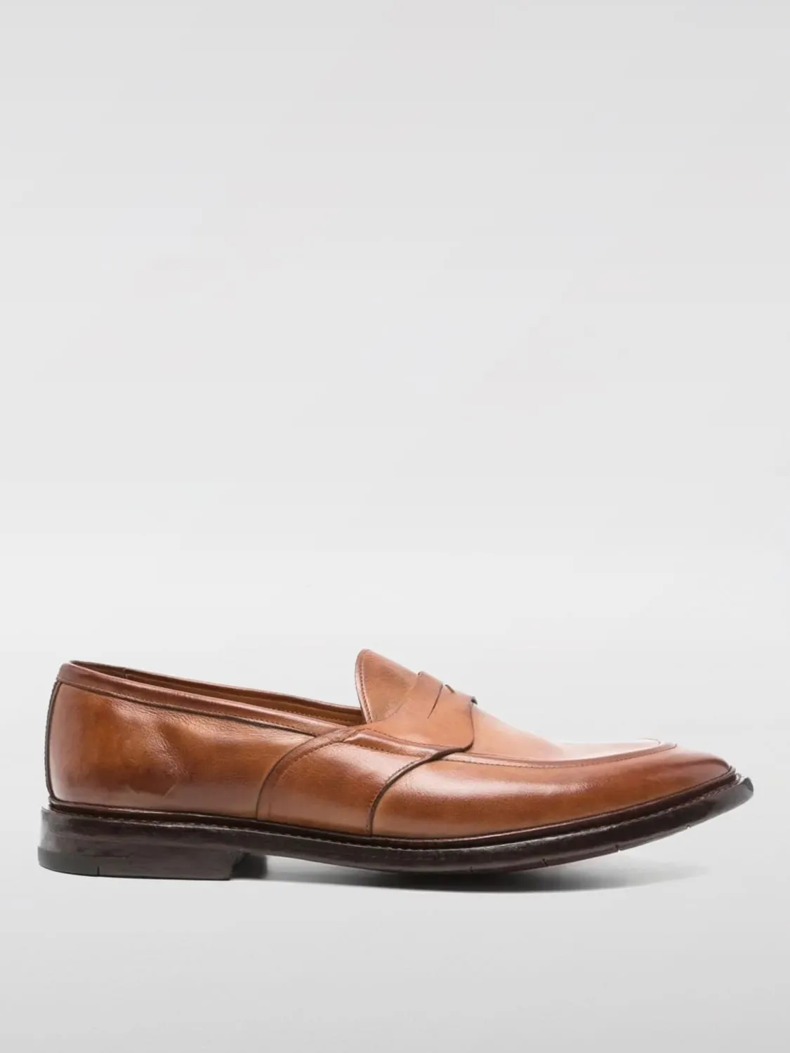 Mocassino Buff Premiata in pelle invecchiata