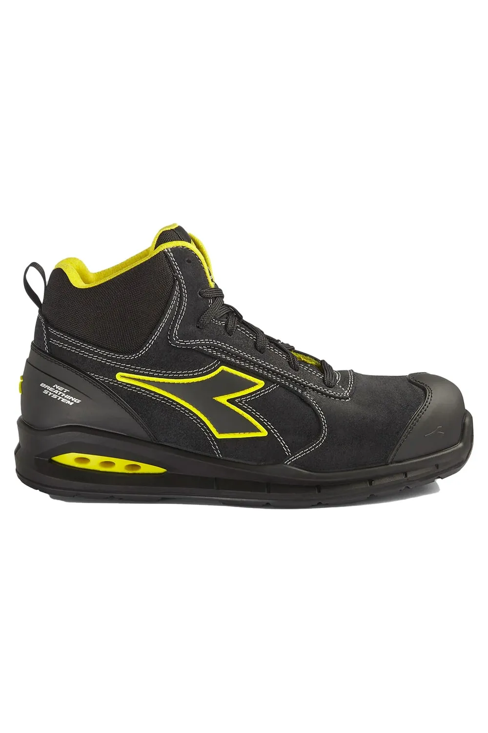 Scarpa Antinfortunistica S3 Alta Puntale Alluminio ESD FO SR Diadora Run Net Airbox Master Mid S3