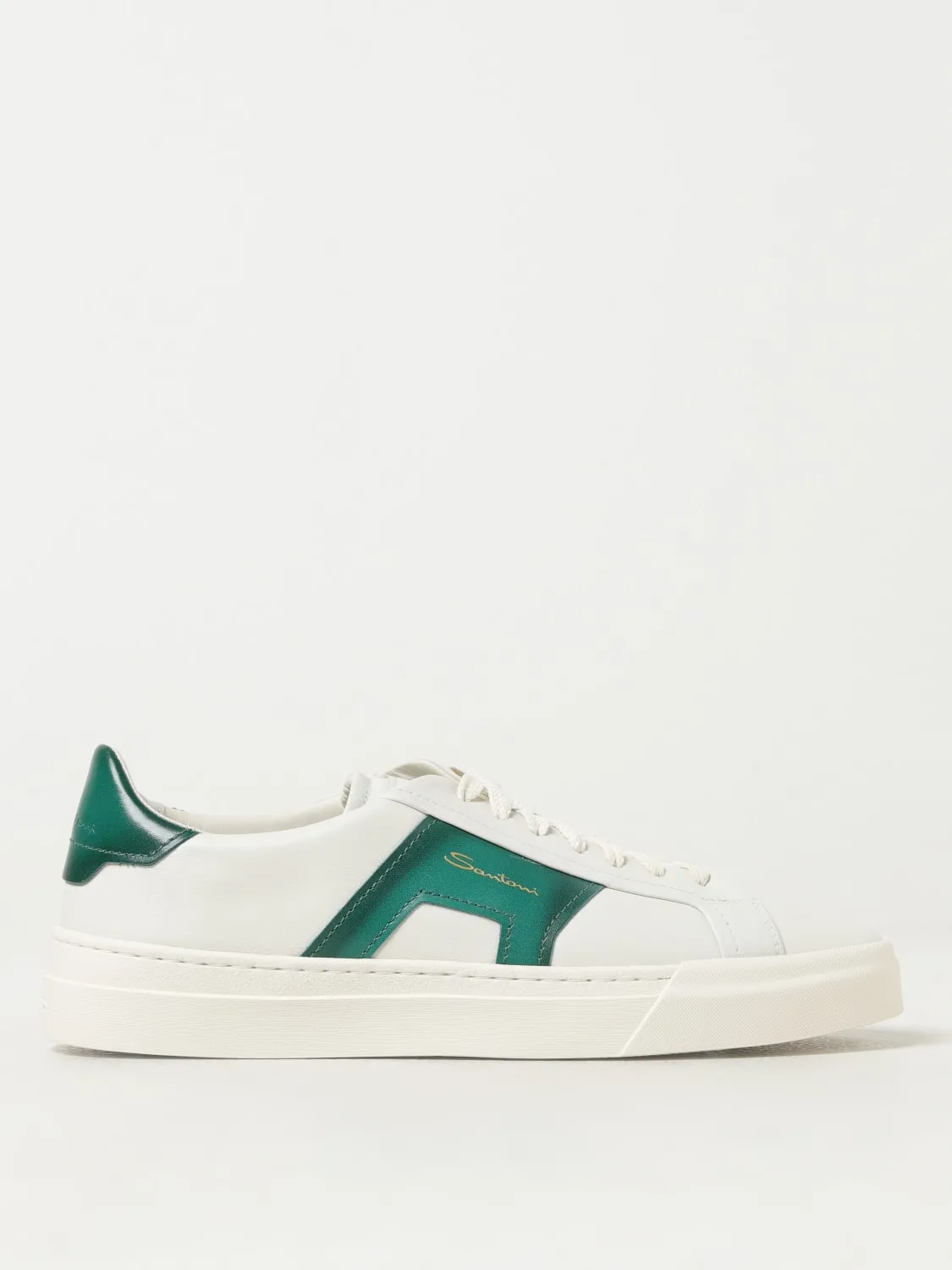 Sneakers Double Buckle Santoni in pelle