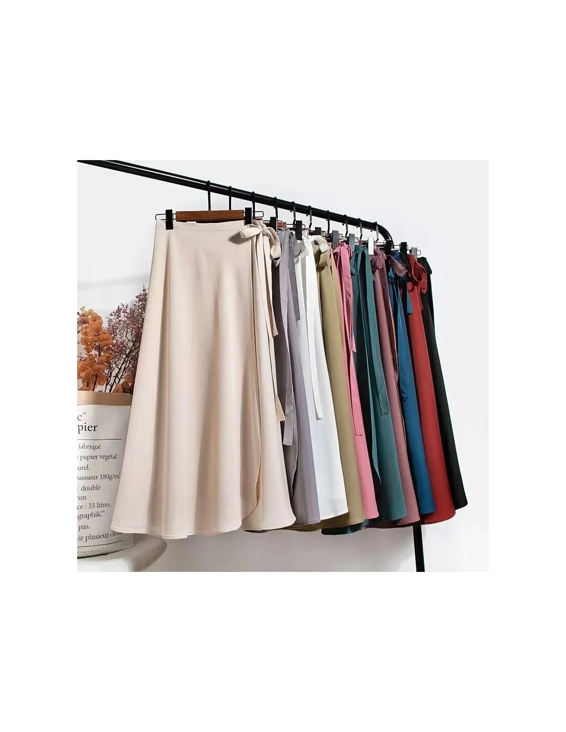 Gonne per le donne Estate 2024 New Bohemian Beach Gonna monopezzo Gonna femminile in chiffon di moda a vita alta