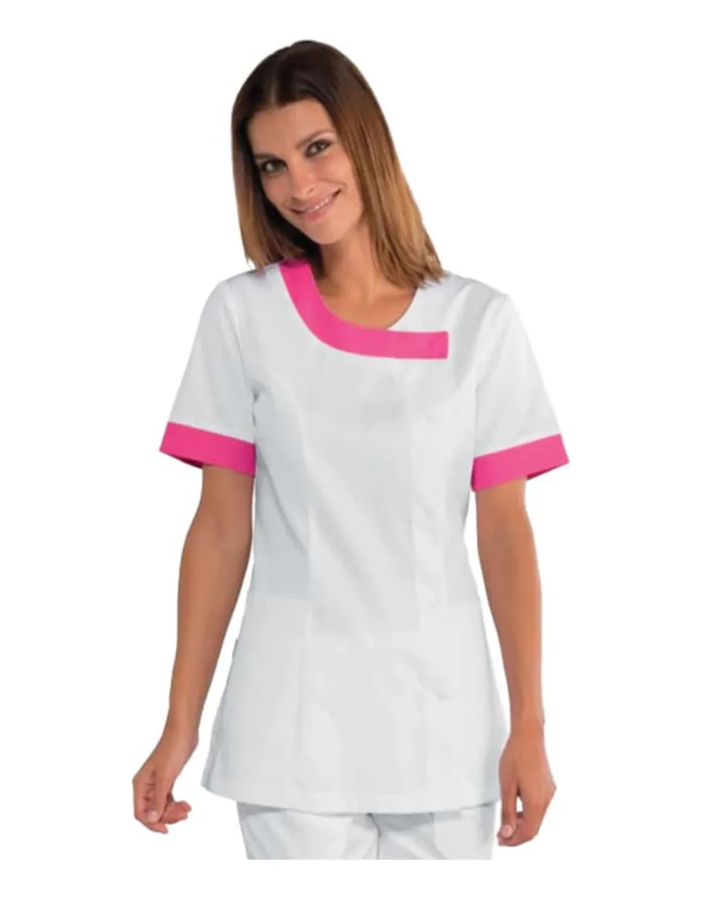 Casaca blanco/fucsia