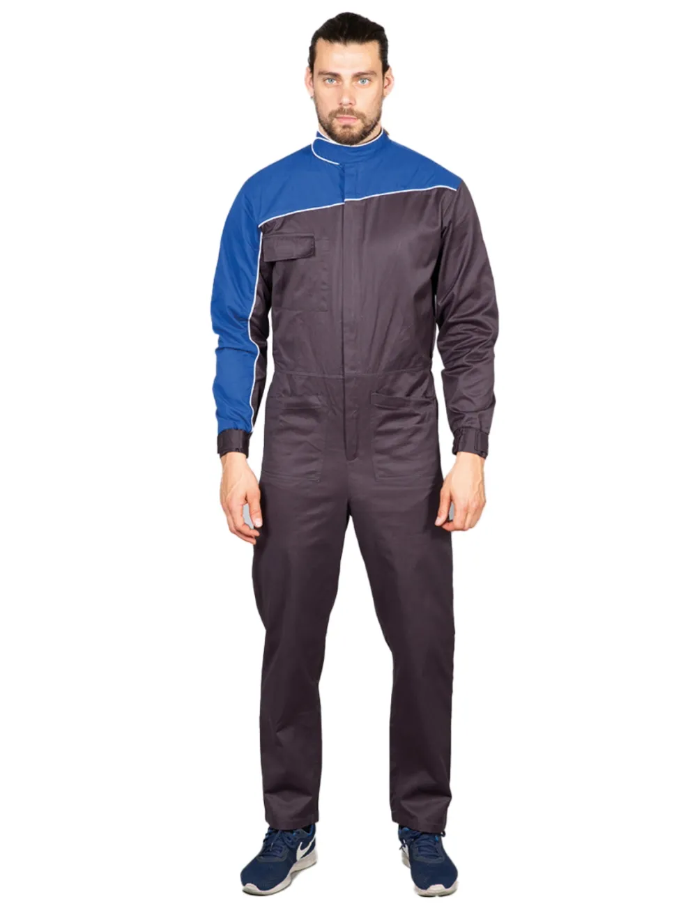 Tuta Bicolore In Tessuto Misto Gr.240 Da Lavoro