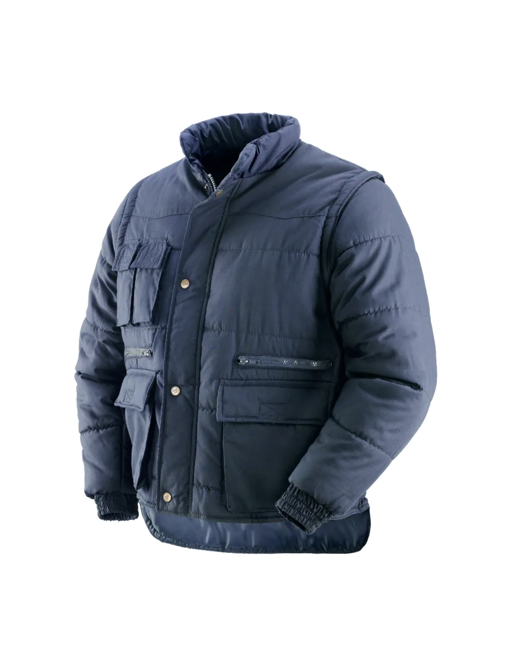 Veste noire à manches amovibles