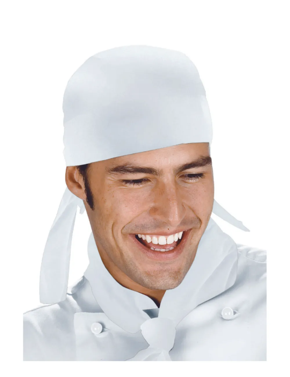 White Bandana in Mixed Work Fabric