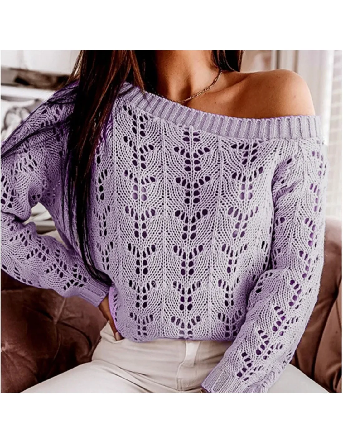 Women Casual Solid Color Knitted Sweater Women Long Sleeve Pullovers Classic Round Collar Sweater Lady Autumn Winter Kni