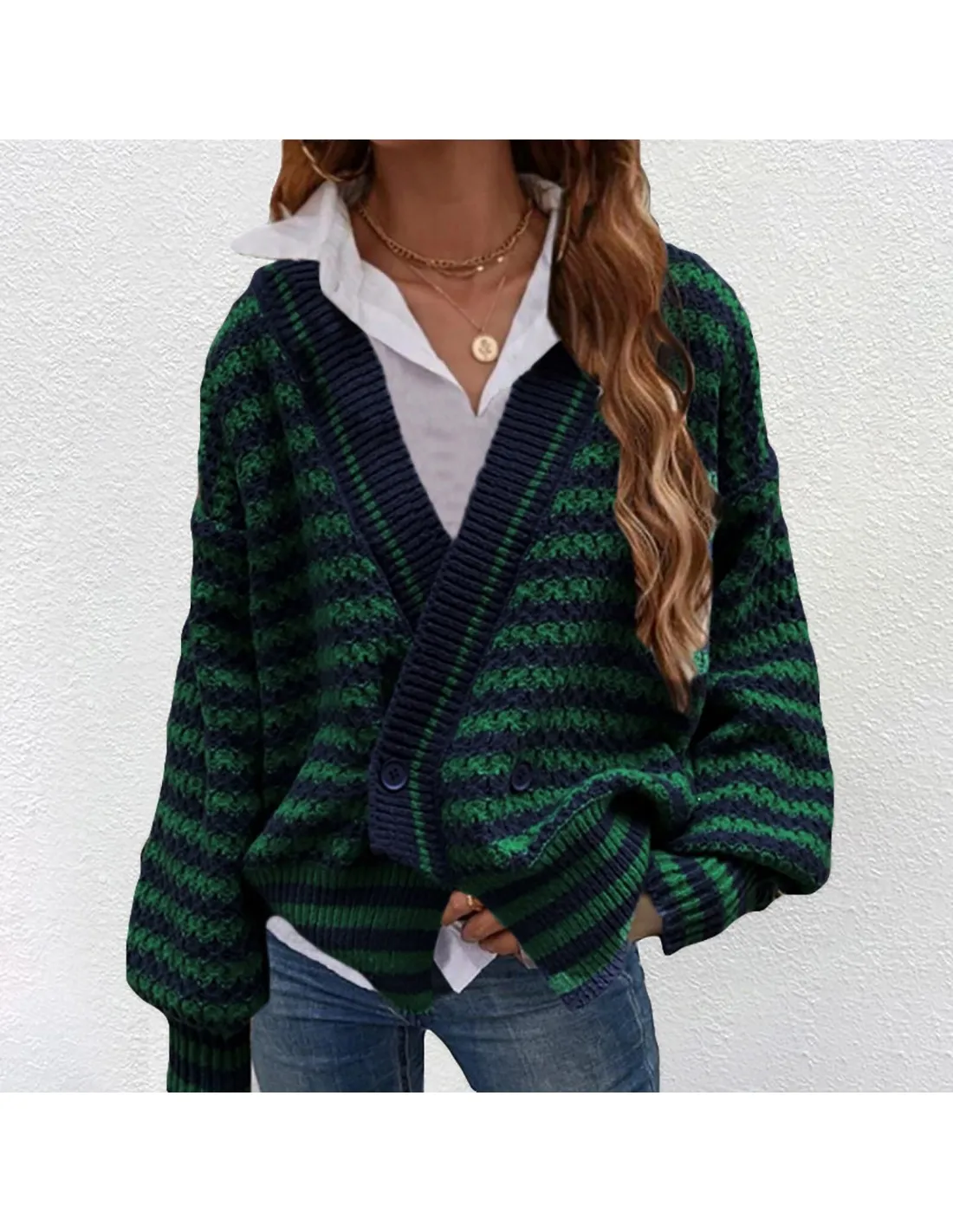 Womens Oversized V Neck Knit Sweater Vest Tunic Long Sleeve Top Long Fuzzy Sweater Cardigan Autumn Winter Clothing 2022