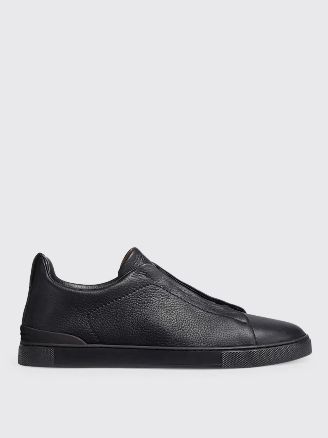 Sneakers Triple Stitch Zegna in pelle martellata