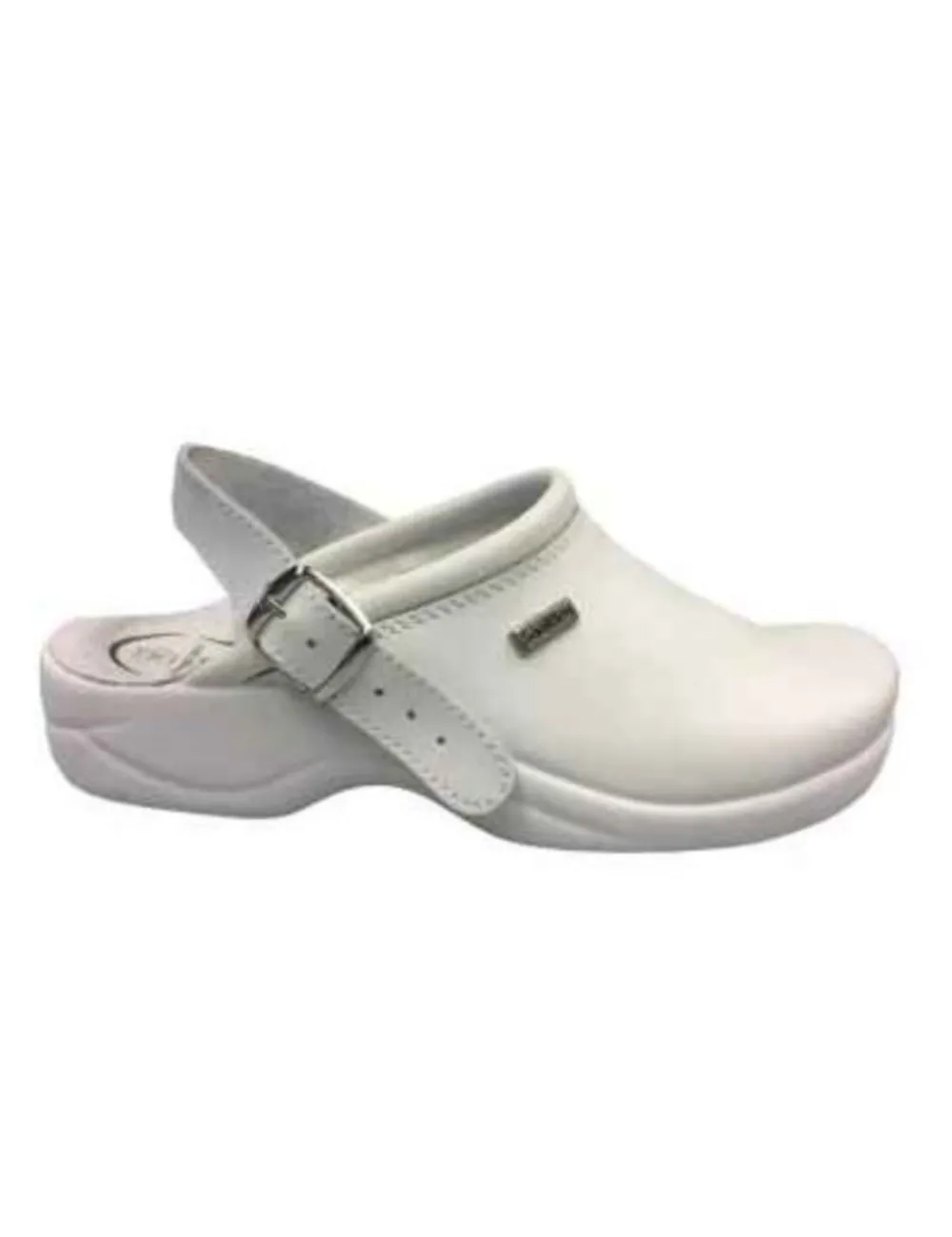 ZUECO DE PIEL BLANCO